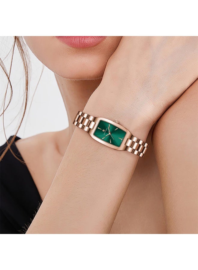 سافيرو ساعة نسائية، ساعة نسائية فاخرة، ساعة نسائية بسوار، ساعة صغيرة مقاومة للماء من الفولاذ المقاوم للصدأ حتى 3ATM - Image 3